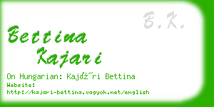 bettina kajari business card